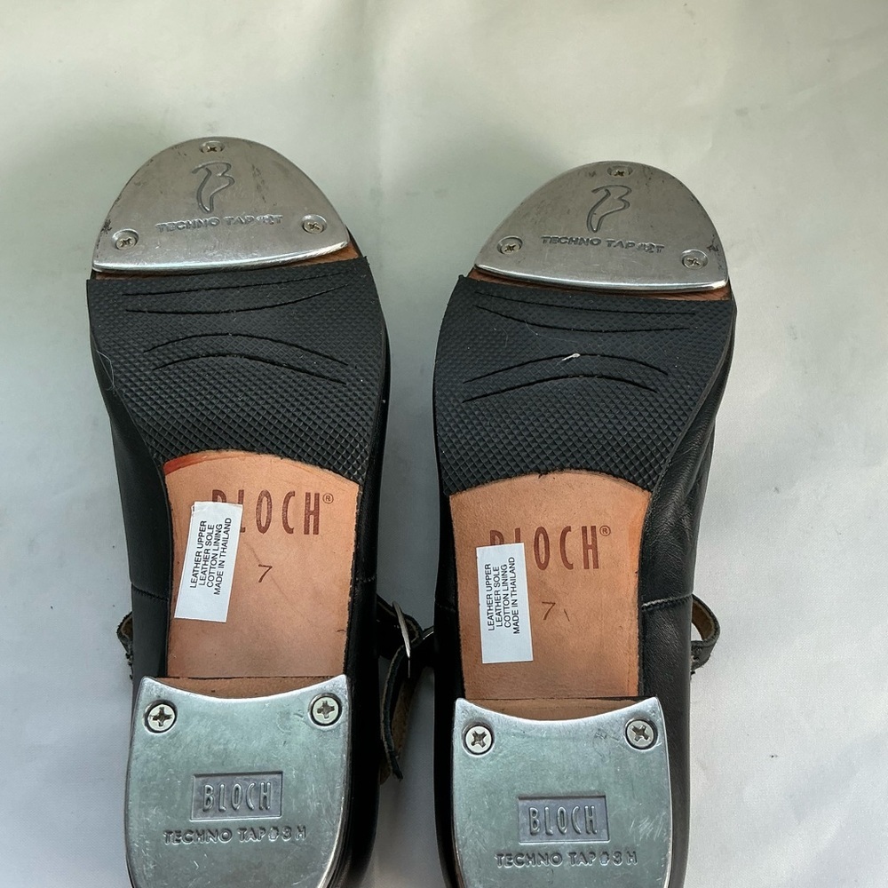 BLOCH Techno Tap Ladies Black Leather Mary Jane-Style Dance Shoe Fits Like Sz5 - Picture 6 of 11